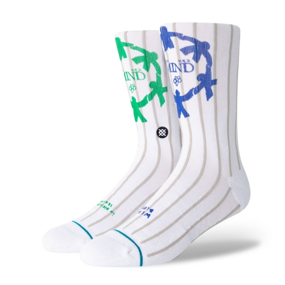 NEW! Stance Christian Gonzalez Men's Crew Socks Medium Love Your Mind Baseball